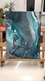 Интерьерная картина флюид арт