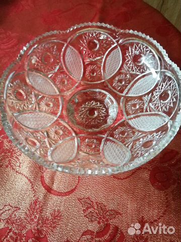 Ваза для фруктов большая хрусталь