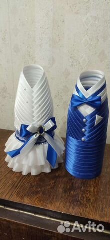 Свадебные чехлы на бутылки