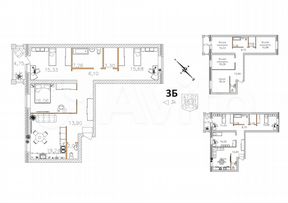 Квартира-студия, 41,9 м², 3/4 эт.