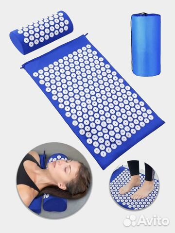Массажный коврик с валиком игольчатый Кузнецова