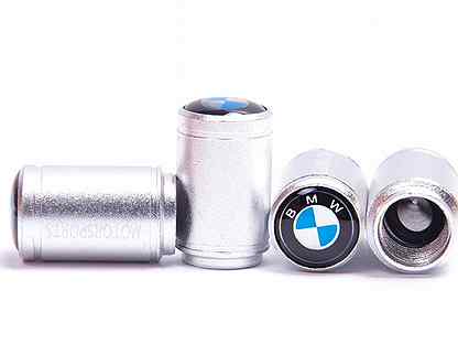 Колпачки на ниппели BMW motorsports серебро 4 шт