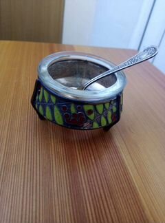 Солонка, стопки СССР, мельхиор