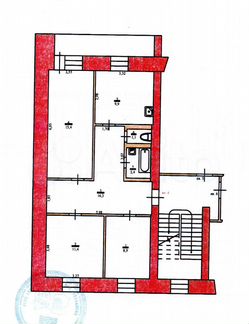 3-к. квартира, 65,3 м², 2/2 эт.