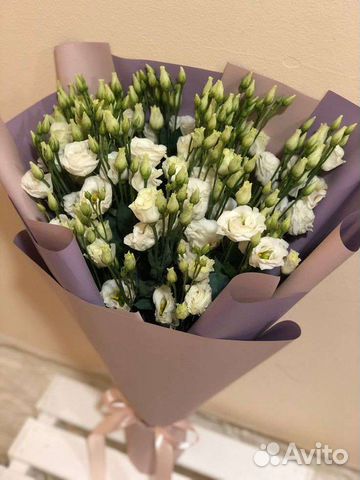 Эустома, лизиантус, пышный букет 1 сентября