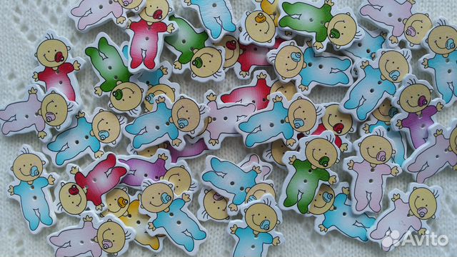 Деревянные пуговицы для рукоделия