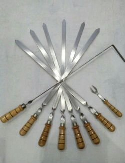 Шампура с деревянными ручками