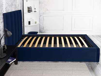Кровать 90х200 синий Богема