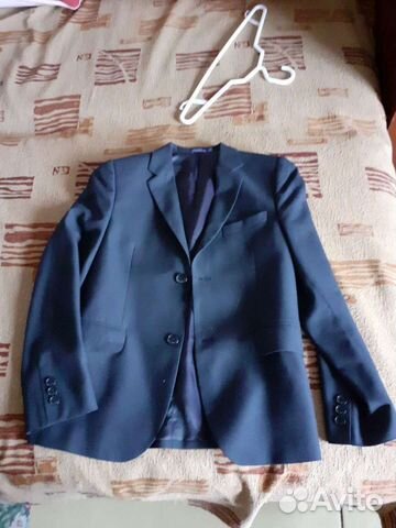 Пиджак школьный синий, размер 146