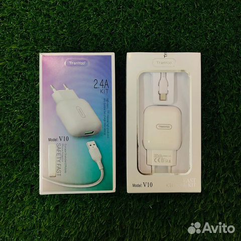 Зарядное устройство + кабель microUSB (2USB/2.4A)