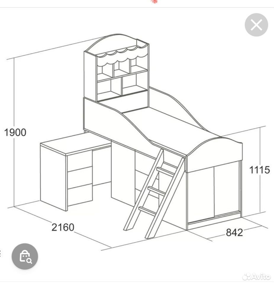 двухъярусная кровать фруттис размеры