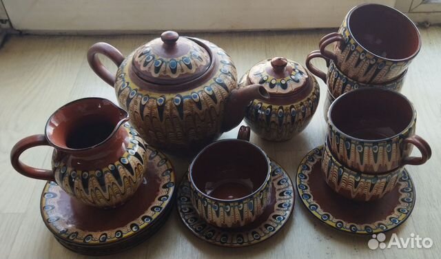 Чайный сервиз на 6 персон, керамика