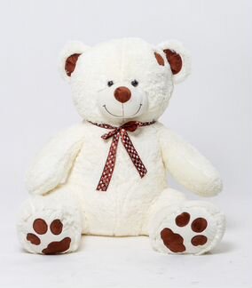 Мягкая плюшевая игрушка мишка Тони 150 см молочный