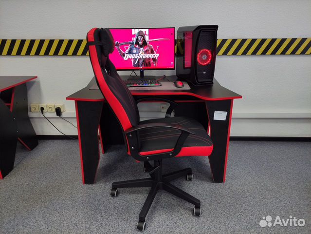 Игровое кресло Bloody Черно-красное