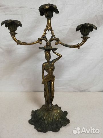 Старинный подсвечник из бронзы