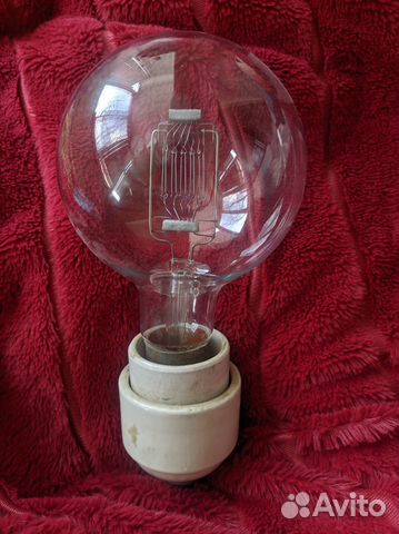 Стеклянная огромная лампа накаливания СССР 500вт