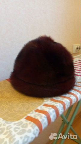 Шапка норковая с загибом