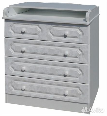 Комод №1 стандарт белый шёлк