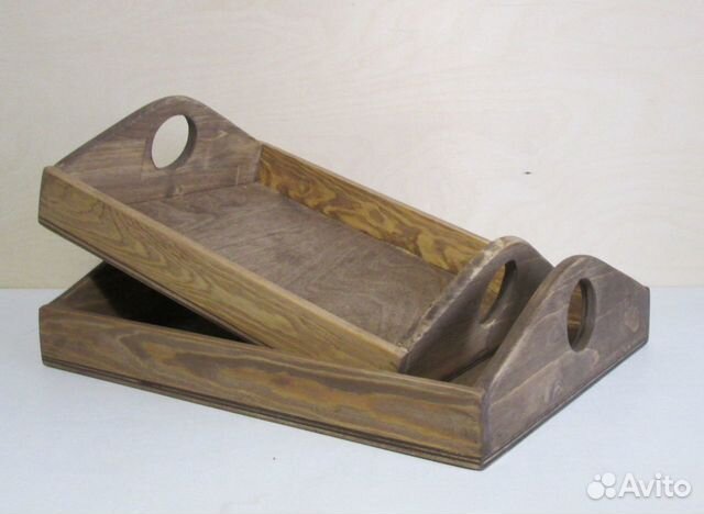 Набор деревянных подносов