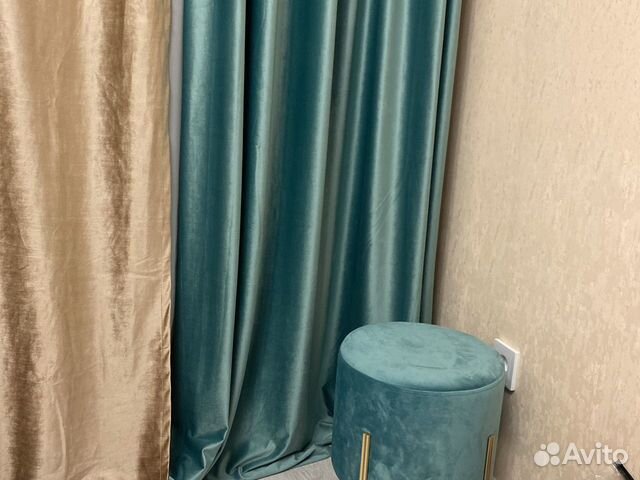 Шторы новые бархат 150/270 2 шт бирюзовый цвет