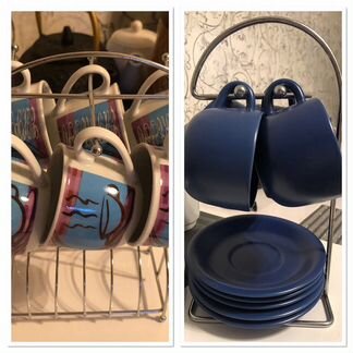 Чашки чайные кофейные на подставке набор