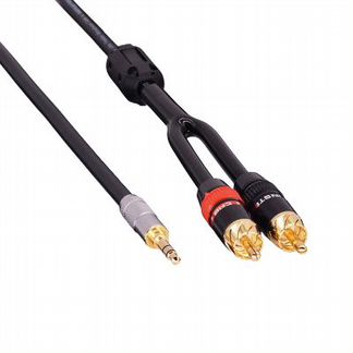 Кабель межблочный 2xRCA - Mini Jack 3.5