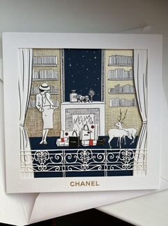 Новогодняя открытка Chanel новая