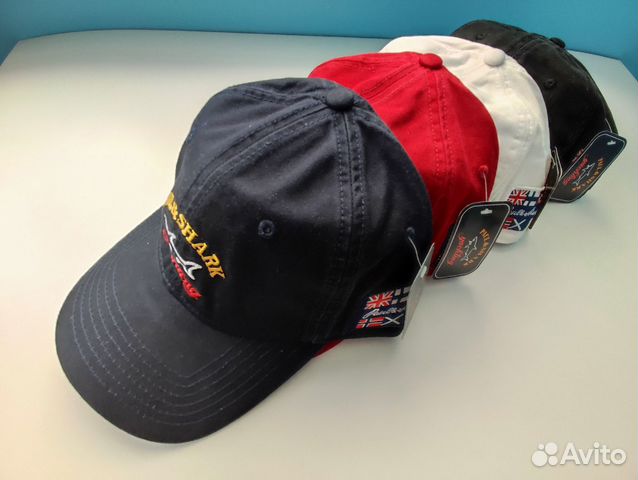 Кепка бейсболка муж Paul&Shark красная и чёрная