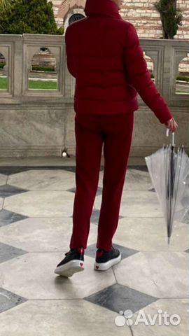 Трикотажный костюм бордо шерсть 42-46 размер