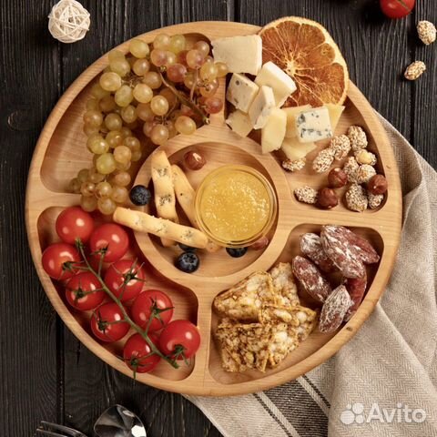 Менажница деревянная 25 см