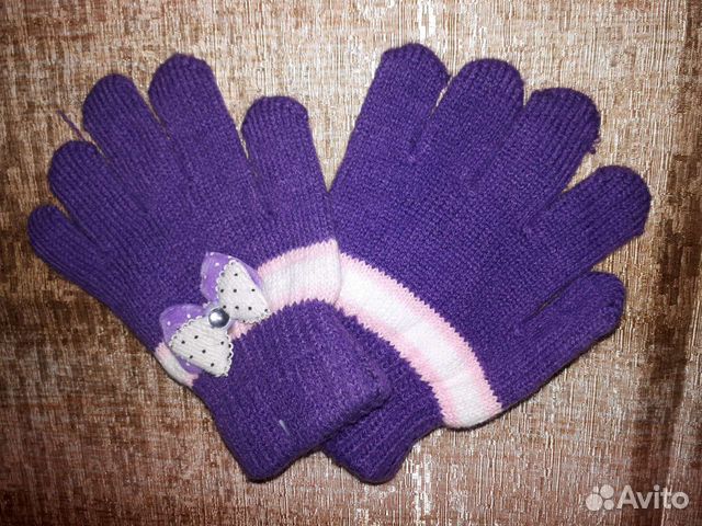 Перчатки детские, демисезонные, новые, на 5-8лет