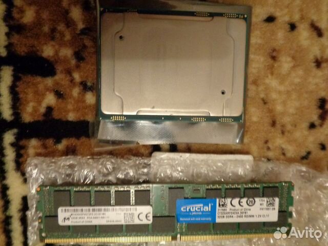 Серверная память DDR4 ECC REG Crucial 32Gb 2400мгц