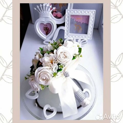 Свадебный букет из мыльных цветов