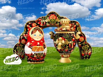 Надувные декорации на Масленицу Черная Хохлома