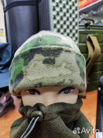 Шапка подшлемник флисовый двухслойный с отворотом