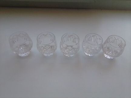 Хрустальные стопки СССР (5 шт.)