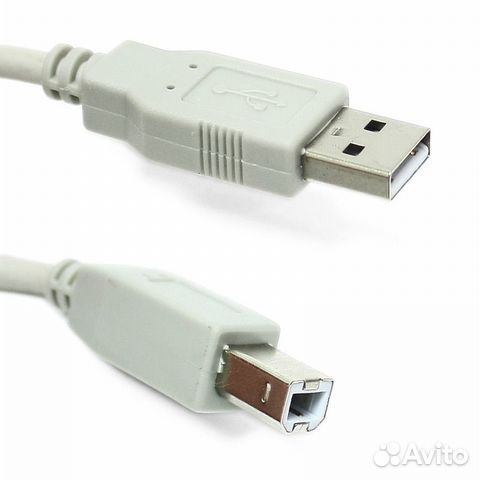 Кабель USB2.0 тип А(m) -В(m) 1,8м. белый #9175