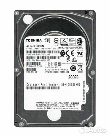Жесткий диск Toshiba 300 GB AL14SEB030N SAS 2.5