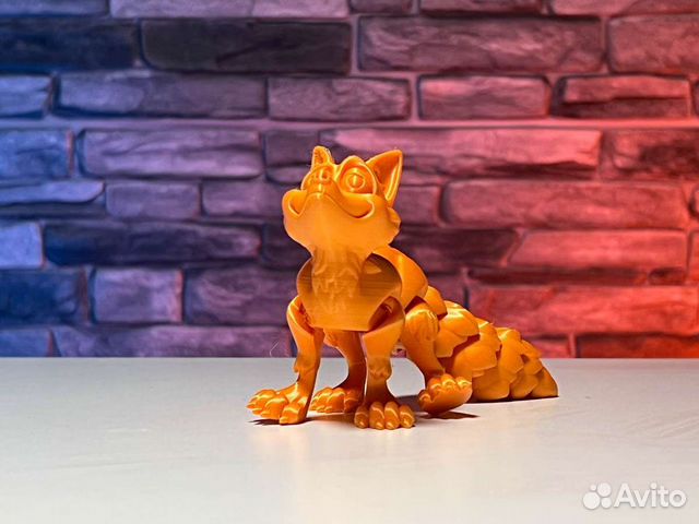 Игрушка лис кот подвижный антистрес