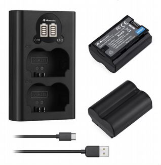 2 аккумулятора + з/у Powerextra NP-W235