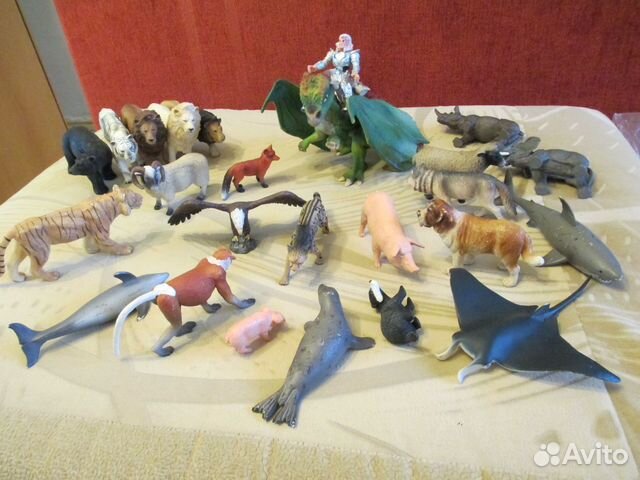 Фигурки животных Schleich, Collecta, Mojo