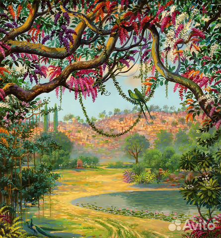 Картина в интерьер маслом на холсте, ручная работа