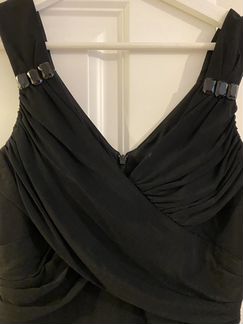 Коктейльное чёрное платье,44 размер