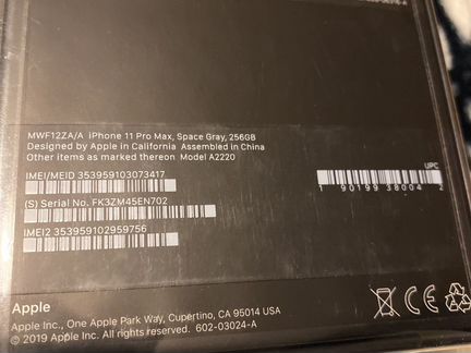 iPhone 11 Pro Max 256 гб Серый космос 2 sim