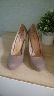 Туфли на скрытой платформе какао с молоком