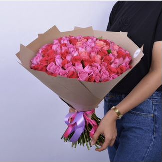 Букет роз 101шт