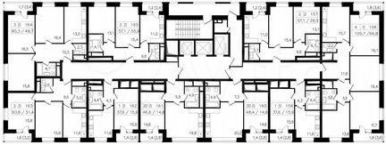 4-к квартира, 109.7 м², 19/25 эт.