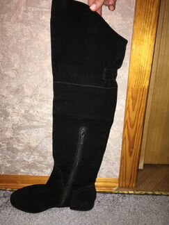 Замшевые сапоги