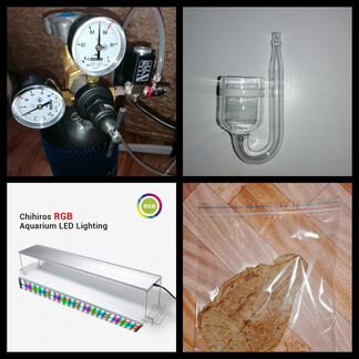 CO2 5L, Chihiros RGB A601 Plus, миндальные листья