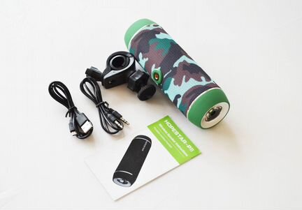 Портативная bluetooth аудио колонка с фонарем